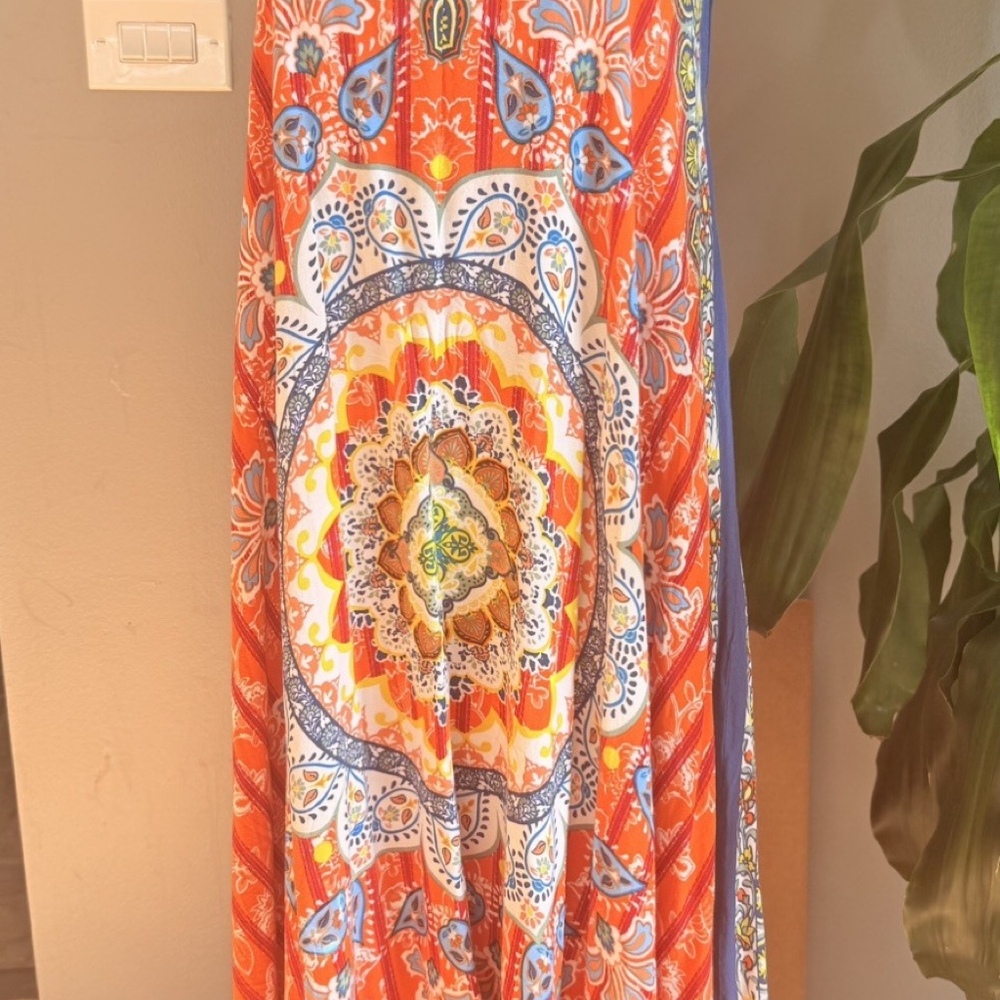 Jealous Tomato Colorful Mandala Print Sleeveless Handkerchief Dress - Size M